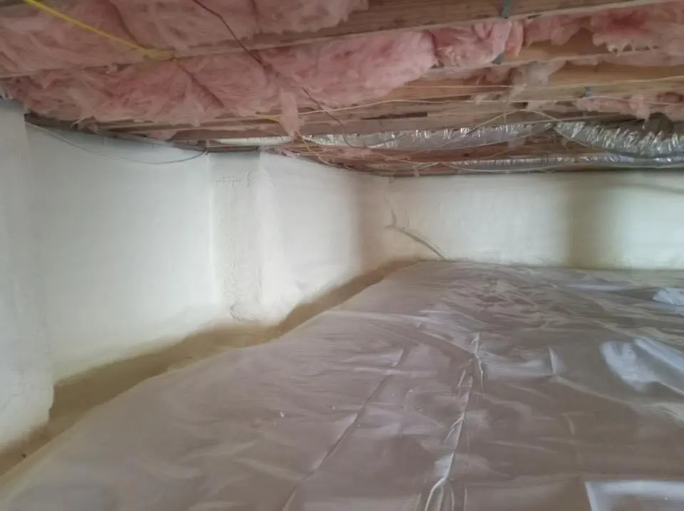 Crawl space encapsulation with closed-cell spray foam for Attic Insulation in Four Corners